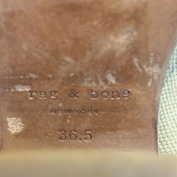 Rag & Bone Newbury Light Tan Canvas/Leather Ankle Boots Size 6.5‎ - Picture 14 of 16